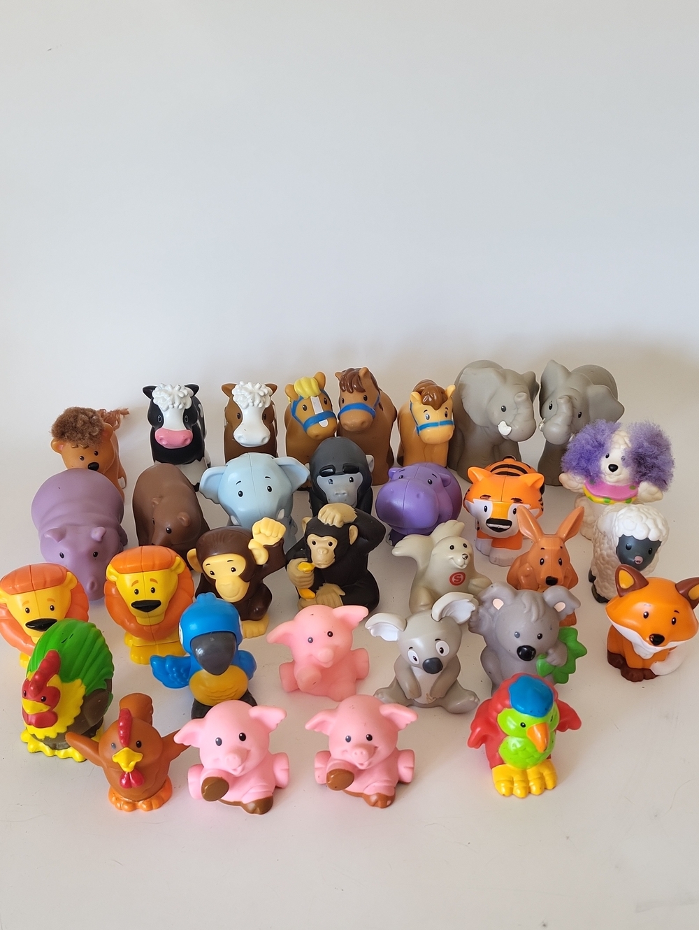 Little People Fisher-Price Animal Figure Lot 32 Zoo Safari Farm Pets Animals
